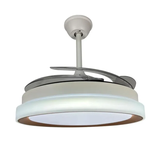 Ventilador de techo retráctil Sunaca Linares blanco oro LED 51-112 cm