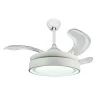 Ventilador de techo Sunaca Malaga con luz motor blanco aspas transparente con mando a distancia