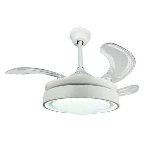 Ventilador de techo retráctil Sunaca Malaga Mini blanco LED 41,5-92 cm