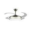 Ventilador de techo Sunaca Moralla con luz motor oro aspas transparente con motor DC