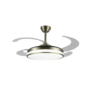 Ventilador de techo retráctil Sunaca Moralla cuero LED 49-108 cm
