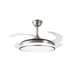 Ventilador de techo retráctil Sunaca Moralla níquel LED 49-108 cm