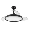 Ventilador retractil Zioneled Kant negro luz LED 55-107 cm