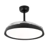 Ventilador retractil Zioneled Kant negro luz LED 55-107 cm
