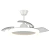 Ventilador retractil Zioneled Magno blanco luz LED 50-107 cm