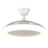 Ventilador retractil Zioneled Magno blanco luz LED 50-107 cm