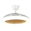 Ventilador retractil Zioneled Magno blanco luz LED 50-107 cm