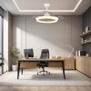 Ventilador retractil Zioneled Magno blanco luz LED 50-107 cm