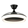 Ventilador retractil Zioneled Magno negro luz LED 50-107 cm