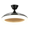 Ventilador retractil Zioneled Magno negro luz LED 50-107 cm