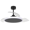 Ventilador de techo retractil Zioneled Platon negro luz LED y mando a distancia con APP