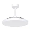 Ventilador retractil Zioneled Platón blanco luz LED 55-107 cm