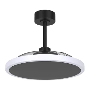 Ventilador de techo aspa desplegables Zioneled Platon Negro 3 aspas