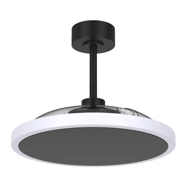 Ventilador de techo aspa desplegables Zioneled Platon Negro 3 aspas
