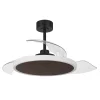 Ventilador retractil Zioneled Platón negro madera luz LED 55-107 cm