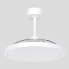 Ventilador retractil Zioneled Platón blanco luz LED 55-107 cm