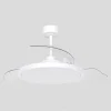 Ventilador retractil Zioneled Platón blanco luz LED 55-107 cm