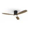 Ventilador de techo schuller Siroco negro nogal LED 132 cm