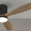 Ventilador de techo schuller Siroco negro nogal LED 132 cm