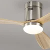 Ventilador schuller Siroco níquel madera LED 132 cm