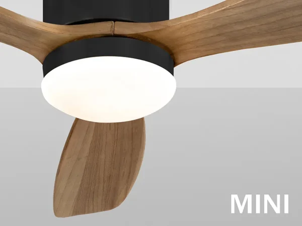 Ventilador schuller Siroco Mini negro nogal LED 107 cm