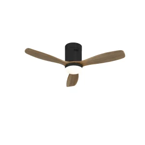 Ventilador schuller Siroco Mini negro nogal LED 107 cm