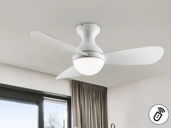 Ventilador de techo schuller Vito blanco LED 117 cm