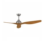 Ventilador techo Sulion Nova níquel Roble Sin Luz 132 cm
