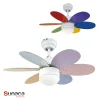 Ventilador de techo Sulion Rainbow blanco Con Luz 76 cm