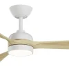 Ventilador de techo Sulion Tonda blanco Pino LED 132 cm