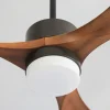 Ventilador de techo Sunaca Agust negro nogal LED 132 cm