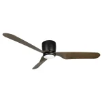 Ventilador de techo Sunaca Cabria negro madera luz LED 128 cm