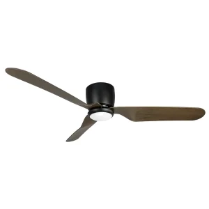 Ventilador de techo Sunaca Cabria negro madera luz LED 128 cm