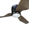 Ventilador de techo Sunaca Cabria negro madera luz LED 128 cm