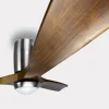 ventilador-techo-sunaca-castulo-led-motor-dc-niquel-satinado-madera-oscura Ventilador de techo Sunaca Castulo níquel nogal luz LED 132 cm