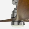 Ventilador de techo Sunaca Galena níquel nogal luz LED 105 cm
