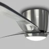 Ventilador de techo Sunaca Himilce níquel transparente LED 105 cm