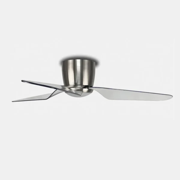 Ventilador de techo Sunaca Mina níquel transparente LED 132 cm