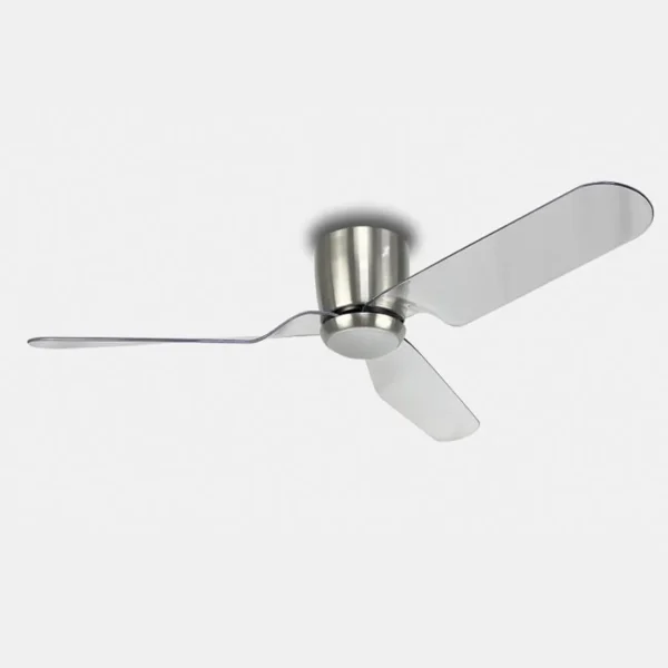 Ventilador de techo Sunaca Mina níquel transparente LED 132 cm
