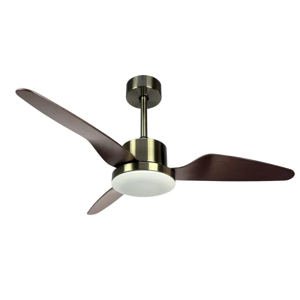 Ventilador de techo Sunaca Nico cuero nogal LED 109 cm